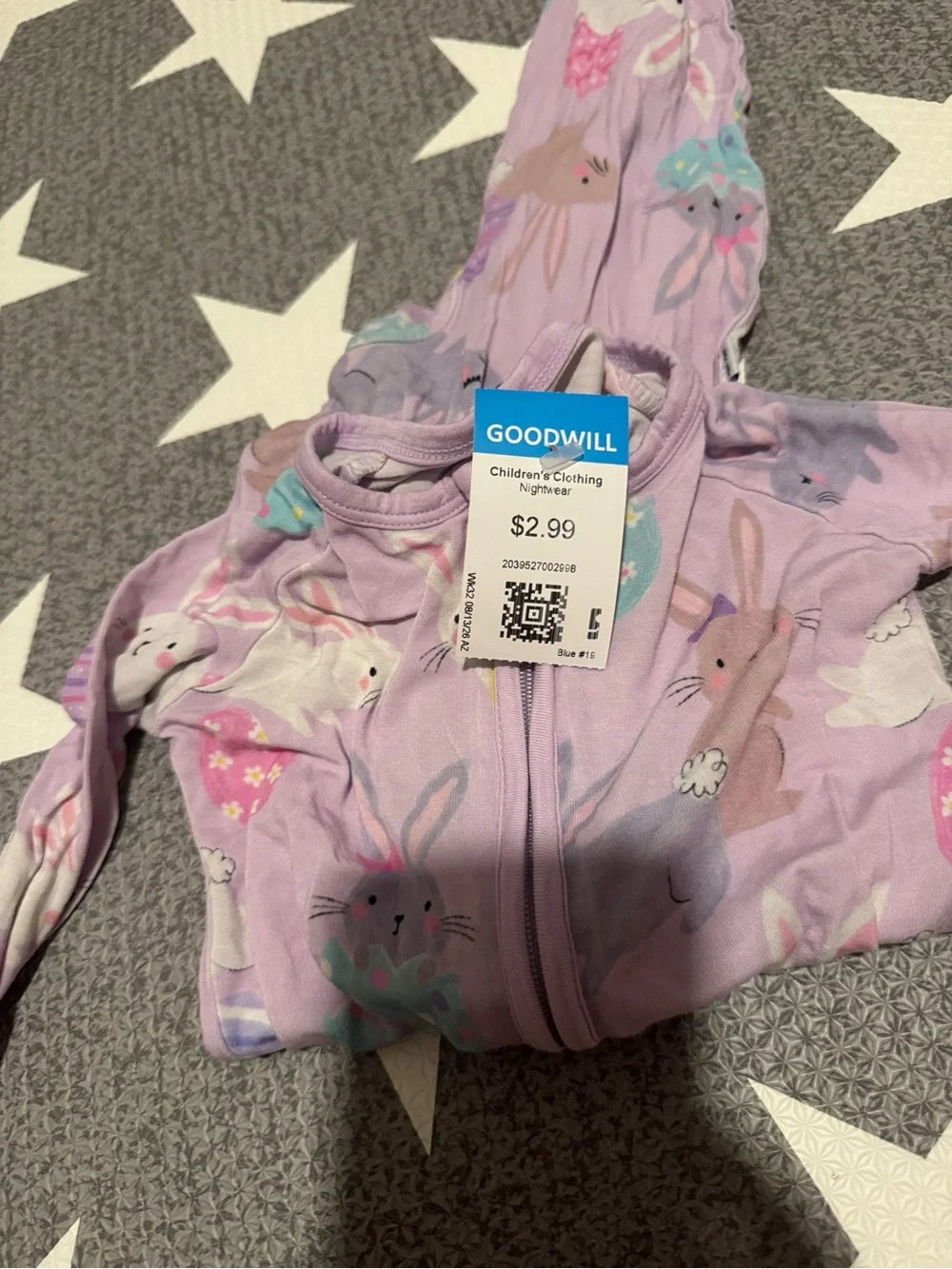 Hanna Andersson Kids Navy Holiday Tree Print One-Piece Sleeper